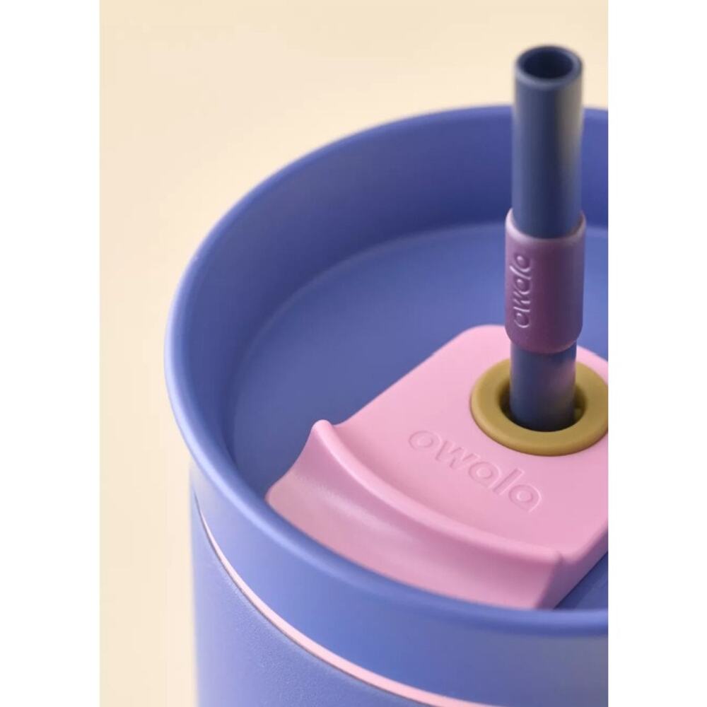 Owala Stainless Steel Insulated Straw Cup 40 oz Tumbler Blue Jay Purple Pink NEW - Picture 9 of 10
